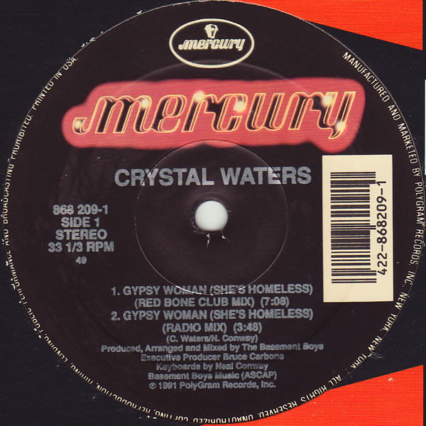 Crystal Waters - Gypsy Woman (She's Homeless) | Mercury (868 209-1) - 2