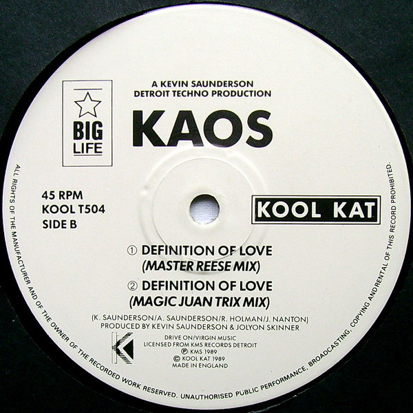 Kaos - Definition Of Love | Kool Kat (KOOL T504) - 4 Kaos - Definition Of Love | Kool Kat (KOOL T504) - 4