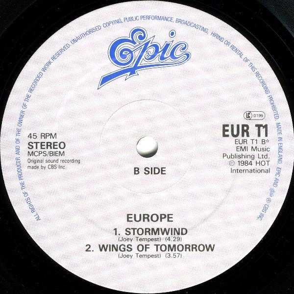 Europe - Rock The Night | Epic (EUR T1) - 3 Europe - Rock The Night | Epic (EUR T1) - 3