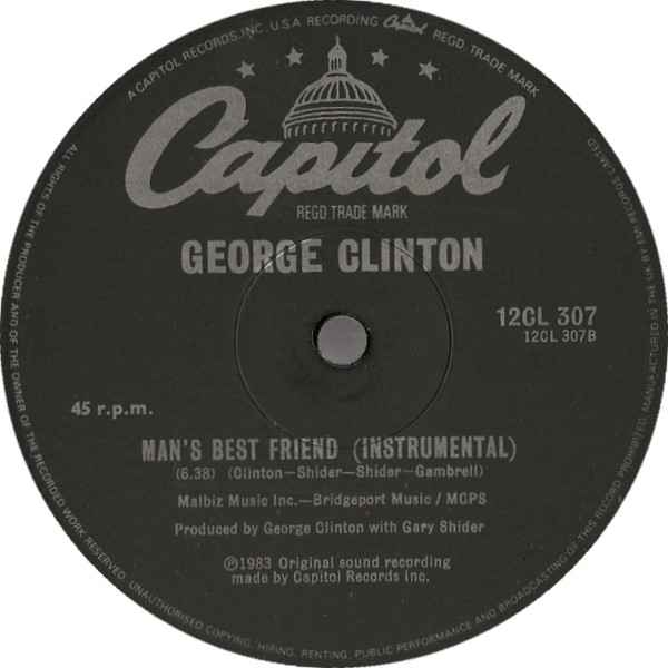 K-9 Corp Featuring Pretty C / George Clinton - Dog Talk / Man's Best Friend | Capitol Records (12CL 307) - 2 K-9 Corp Featuring Pretty C / George Clinton - Dog Talk / Man's Best Friend | Capitol Records (12CL 307) - 2