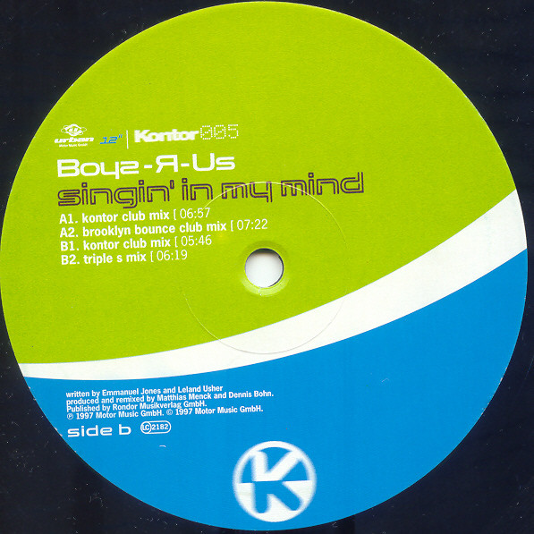 Boys-R-Us - Singin' In My Mind | Kontor Records (Kontor005) - 3 Boys-R-Us - Singin' In My Mind | Kontor Records (Kontor005) - 3