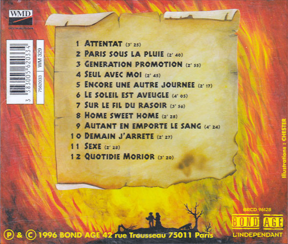 Les Cadavres - Autant En Emporte Le Sang | Bond Age (BRCD 96128) - 2 Les Cadavres - Autant En Emporte Le Sang | Bond Age (BRCD 96128) - 2