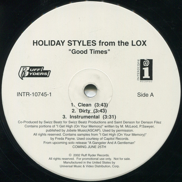 Holiday Styles - Good Times | Interscope Records (INTR-10745-1) - 2 Holiday Styles - Good Times | Interscope Records (INTR-10745-1) - 2
