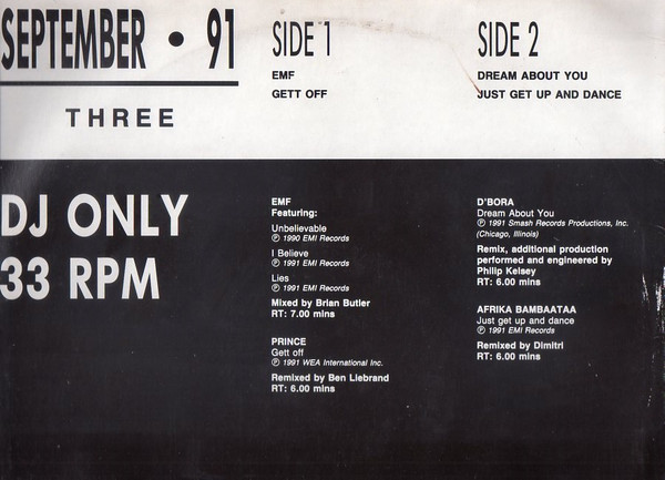 Various - September 91 - Three | DMC (DMC 104/3) - 2