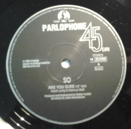 So - Are You Sure | Parlophone (142023066) - 2