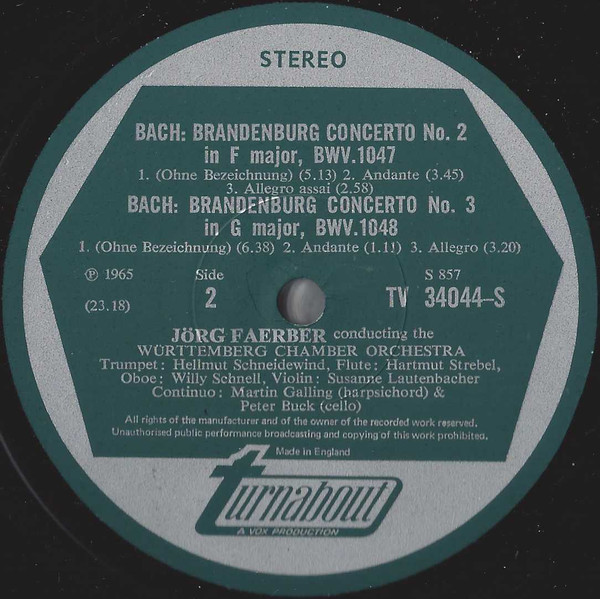 Brandenburg Concerti № 1, In F / № 2, In F / № 3, In G