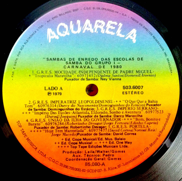 Various - Sambas-De-Enredo Das Escolas De Samba Do Grupo I - Carnaval 80 | Top Tape (503.6007) - 3 Various - Sambas-De-Enredo Das Escolas De Samba Do Grupo I - Carnaval 80 | Top Tape (503.6007) - 3