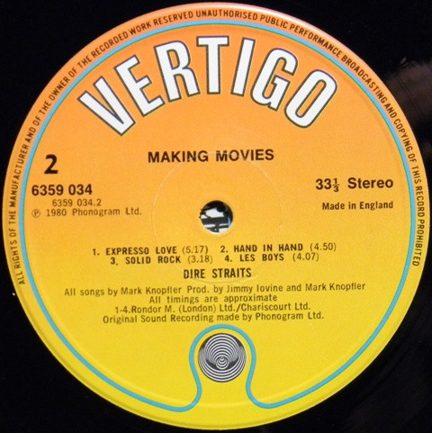 Dire Straits - Making Movies | Vertigo (6359 034) - 4 Dire Straits - Making Movies | Vertigo (6359 034) - 4