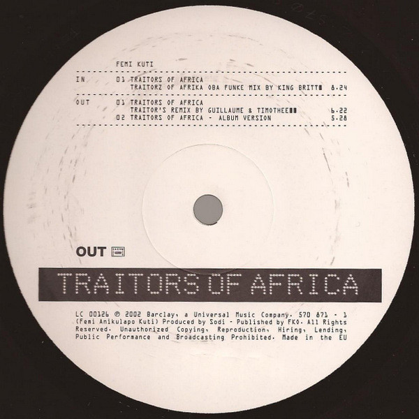 Femi Kuti - Traitors Of Africa | Sound Of Barclay (570 871-1) - 3