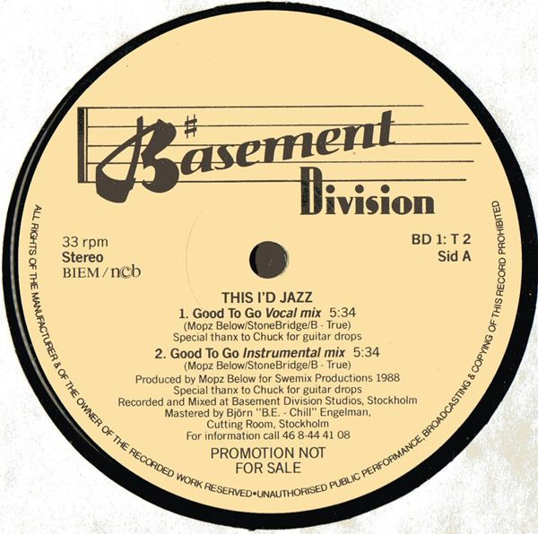 This I'd Jazz  &  Stonebridge - Good To Go / Yo Stone | Basement Division (BD 1: T2) - main