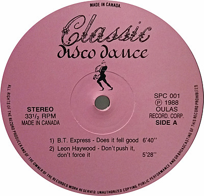Various - Classic Disco Dance | Classic Disco Dance (SPC 001) - main