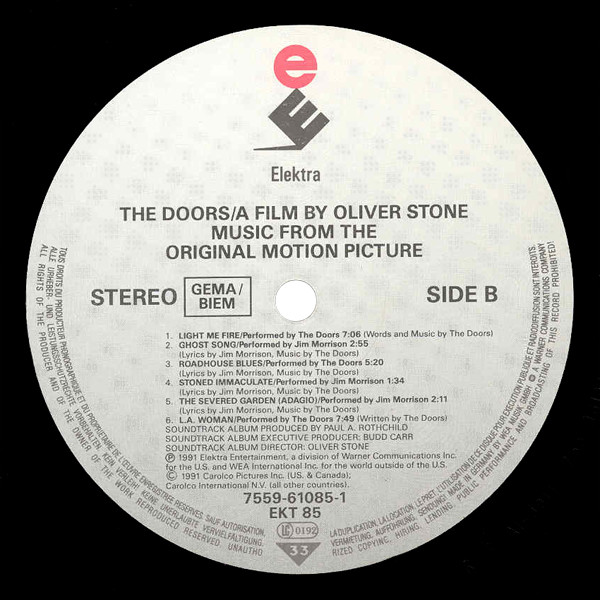 The Doors - The Doors (Music From The Original Motion Picture) | Elektra (7559-61085-1) - 4