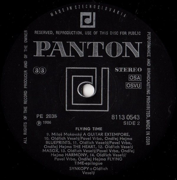 Synkopy & Oldřich Veselý - Flying Time | Panton (8113 0543) - 4