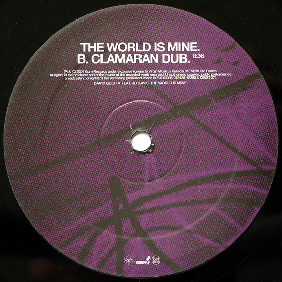 David Guetta - The World Is Mine | Virgin (DINST 271) - 4 David Guetta - The World Is Mine | Virgin (DINST 271) - 4