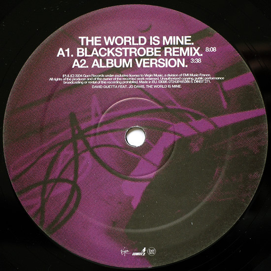 David Guetta - The World Is Mine | Virgin (DINST 271) - 3 David Guetta - The World Is Mine | Virgin (DINST 271) - 3