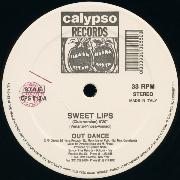 Outdance - Sweet Lips | Calypso Records (CPS 013) - 3
