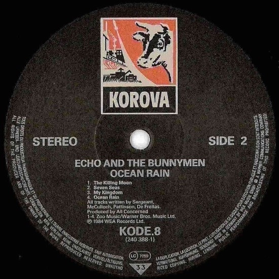 Echo & The Bunnymen - Ocean Rain | Korova (KODE 8) - 4