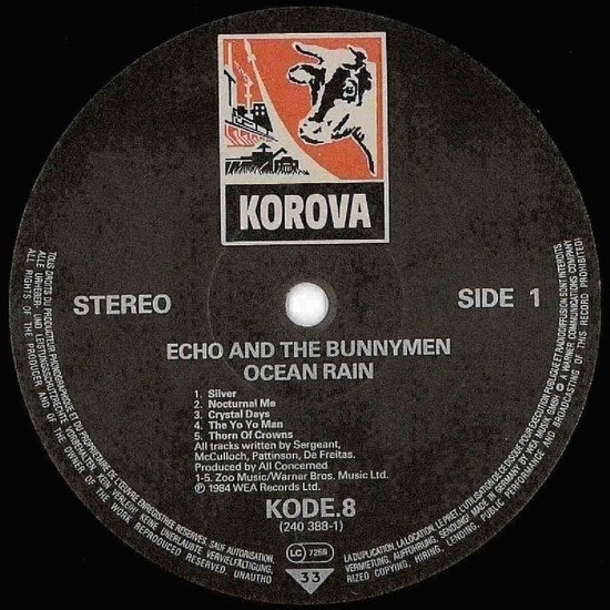 Echo & The Bunnymen - Ocean Rain | Korova (KODE 8) - 3