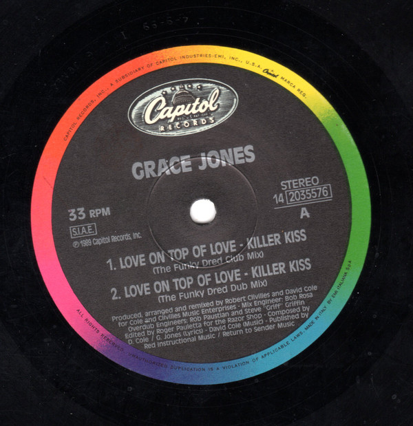 Grace Jones - Love On Top Of Love - Killer Kiss | Capitol Records (14 2035576) - 2 Grace Jones - Love On Top Of Love - Killer Kiss | Capitol Records (14 2035576) - 2