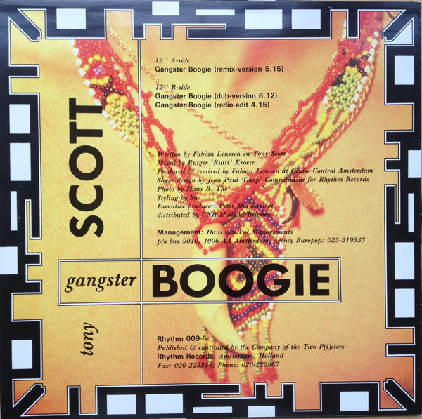 Tony Scott - Gangster Boogie | Rhythm Records (RHYTHM 009-5) - 2