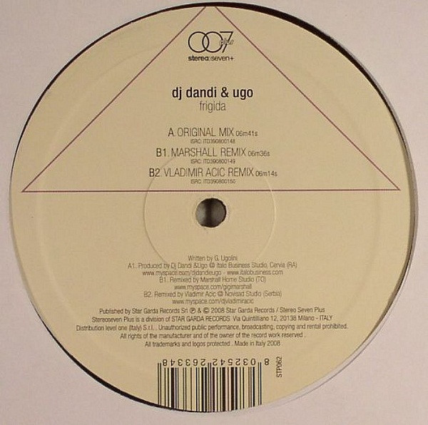 DJ Dandi & Ugo - Frigida | Stereoseven Plus (STP062) - main DJ Dandi & Ugo - Frigida | Stereoseven Plus (STP062) - main