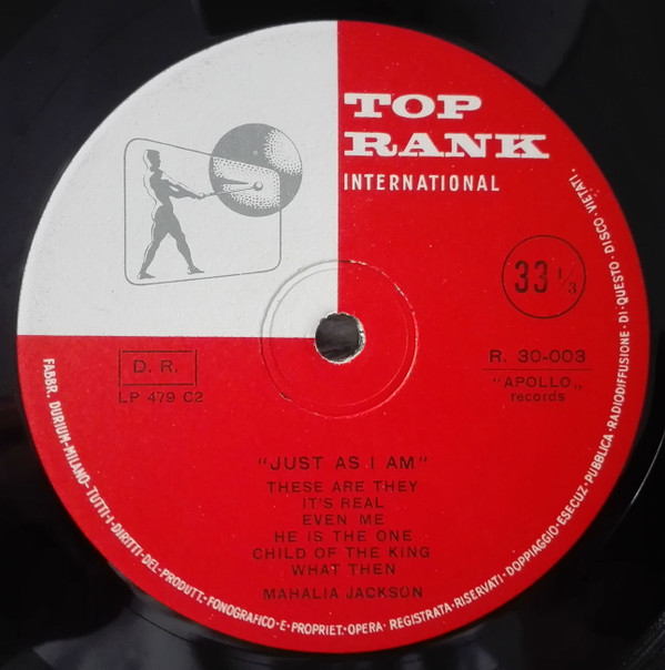 Mahalia Jackson - Just As I Am | Top Rank International (R. 30-003) - 4
