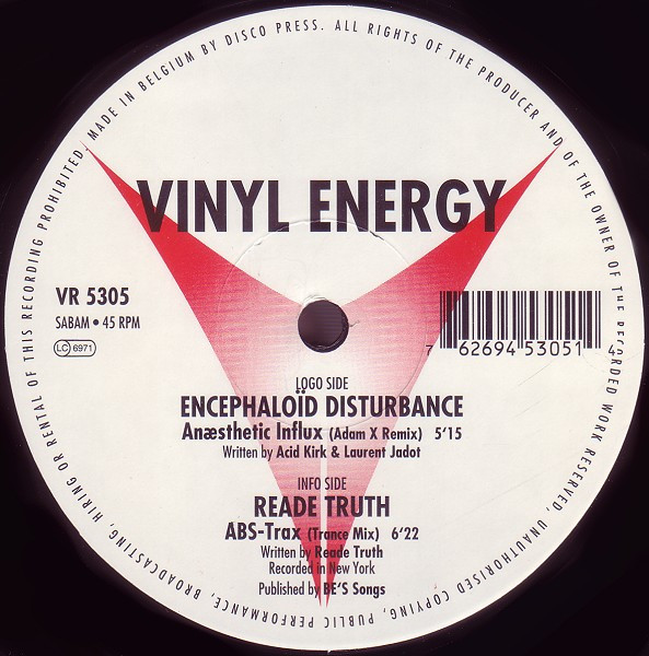 Encephaloïd Disturbance / Reade Truth - Vinyl Energy | Virtual Records (VR 5305)
