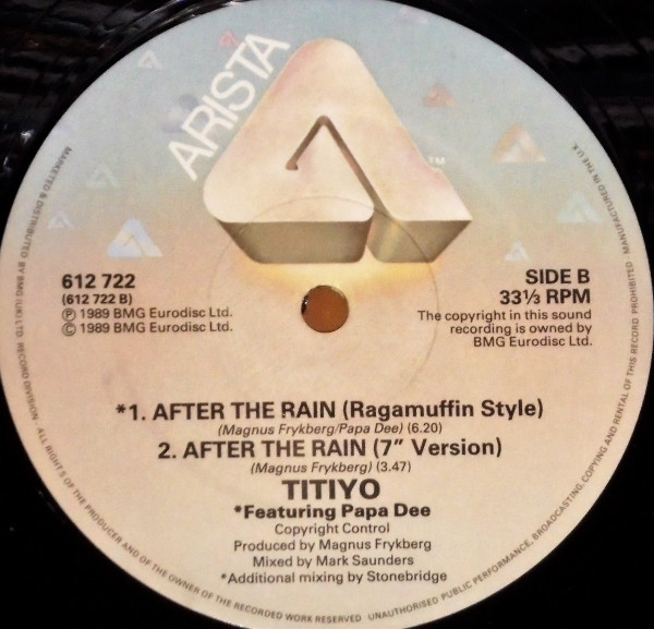 Titiyo - After The Rain | Arista (612 722) - 3