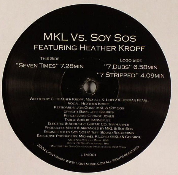 MKL Vs. Soy Sos Featuring Heather Kropf - Seven Times | Lion1Music (L1M-001) - main MKL Vs. Soy Sos Featuring Heather Kropf - Seven Times | Lion1Music (L1M-001) - main