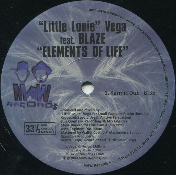 Masters At Work Featuring Wunmi / Louie Vega Feat. Blaze - Ekabo / Elements Of Life (Unreleased Mixes) | MAW Records (MAW-053) - 3 Masters At Work Featuring Wunmi / Louie Vega Feat. Blaze - Ekabo / Elements Of Life (Unreleased Mixes) | MAW Records (MAW-053) - 3
