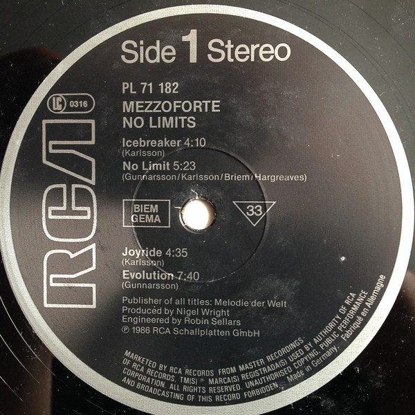 Mezzoforte - No Limits | RCA (PL 71182) - 3 Mezzoforte - No Limits | RCA (PL 71182) - 3