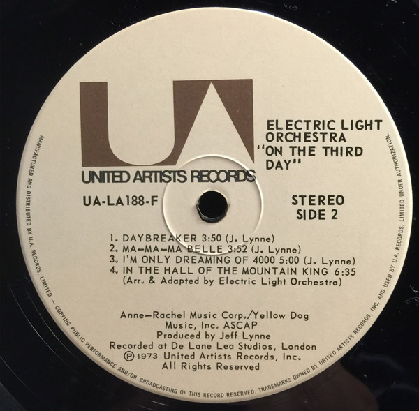 Electric Light Orchestra - On The Third Day | United Artists Records (UA-LA188-F) - 4 Electric Light Orchestra - On The Third Day | United Artists Records (UA-LA188-F) - 4
