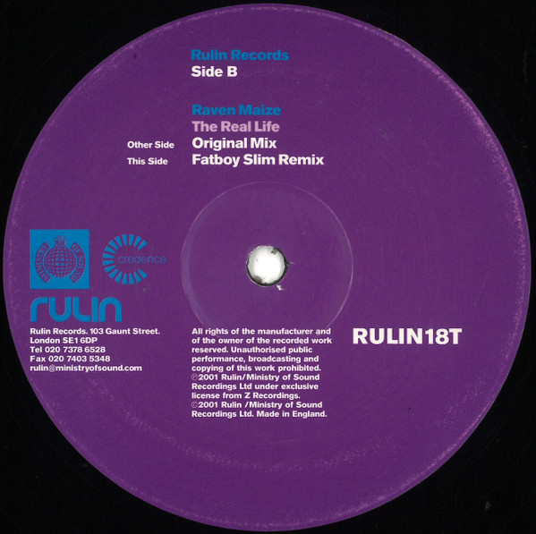 Raven Maize - The Real Life | Rulin Records (RULIN18T) - 3 Raven Maize - The Real Life | Rulin Records (RULIN18T) - 3