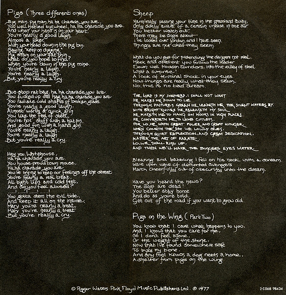 Pink Floyd - Animals | Harvest (2C 068-98434) - 7