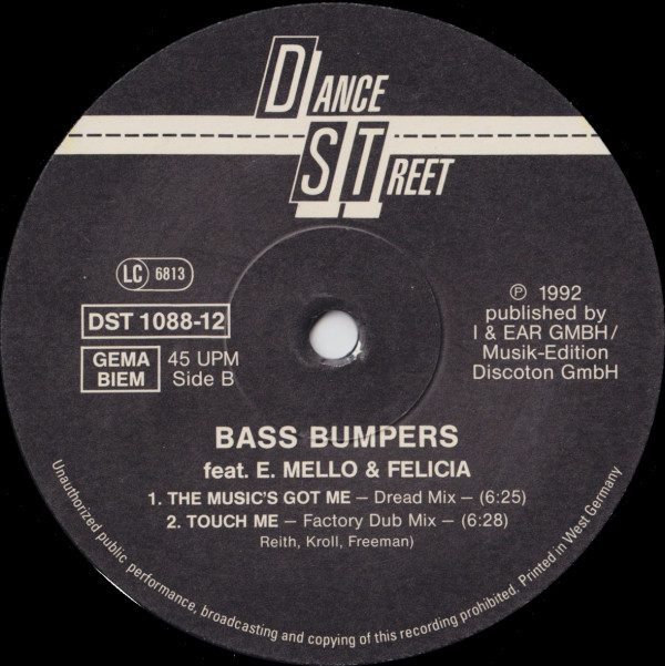 Bass Bumpers Feat E-Mello & Felicia Uwaje - The Music's Got Me! | Dance Street (DST 1088-12) - 4