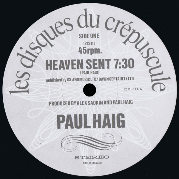 Paul Haig - Heaven Sent | Les Disques Du Crépuscule (12IS111) - 3