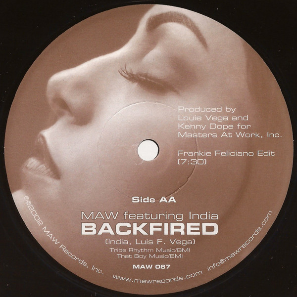 Masters At Work Featuring India - Backfired | MAW Records (MAW-067) - 4