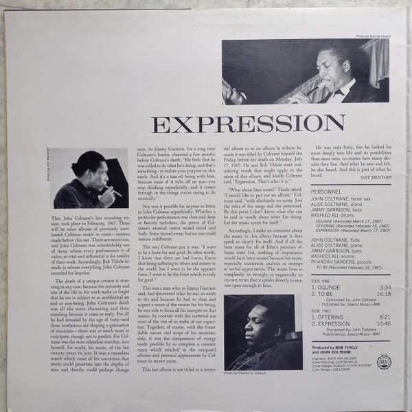 John Coltrane - Expression | Impulse! (A-9120) - 3 John Coltrane - Expression | Impulse! (A-9120) - 3