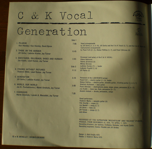 C & K Vocal - Generation | Supraphon (1 13 1778) - 6 C & K Vocal - Generation | Supraphon (1 13 1778) - 6
