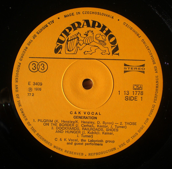 C & K Vocal - Generation | Supraphon (1 13 1778) - 3 C & K Vocal - Generation | Supraphon (1 13 1778) - 3