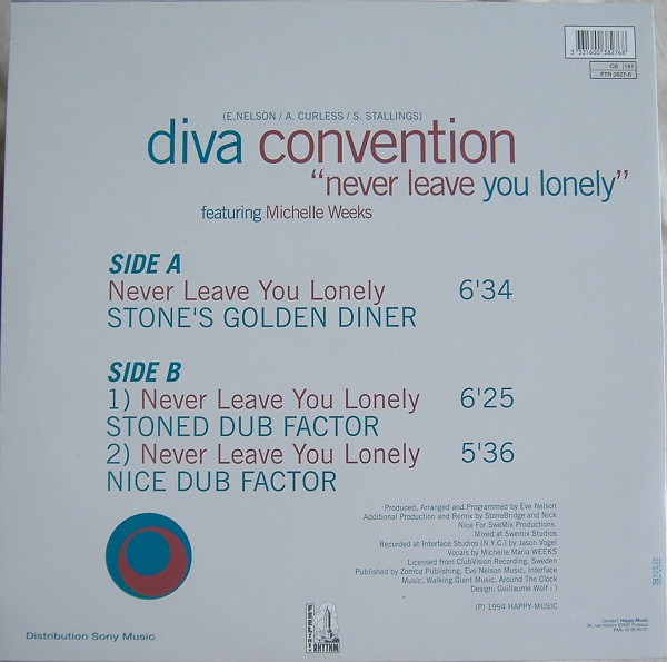 Diva Convention Featuring Michelle Weeks - Never Leave You Lonely | Feel The Rhythm (FTR 3827-6) - 2 Diva Convention Featuring Michelle Weeks - Never Leave You Lonely | Feel The Rhythm (FTR 3827-6) - 2