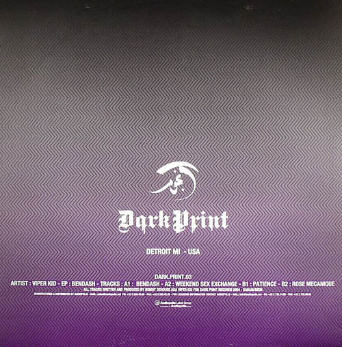 Viper Kid - Bendash EP | Dark Print (DARK PRINT 003) - 2