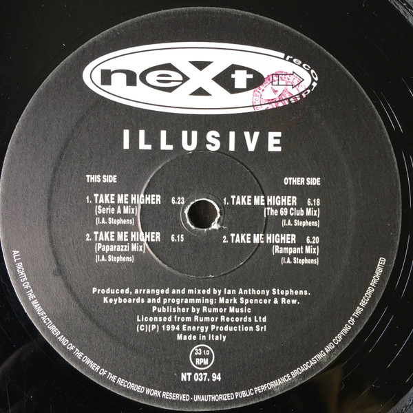 Illusive - Take Me Higher | Next Records (NT 037 94) - 3 Illusive - Take Me Higher | Next Records (NT 037 94) - 3