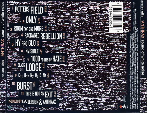 Anthrax - Sound Of White Noise | Elektra (7559-61430-2) - 3