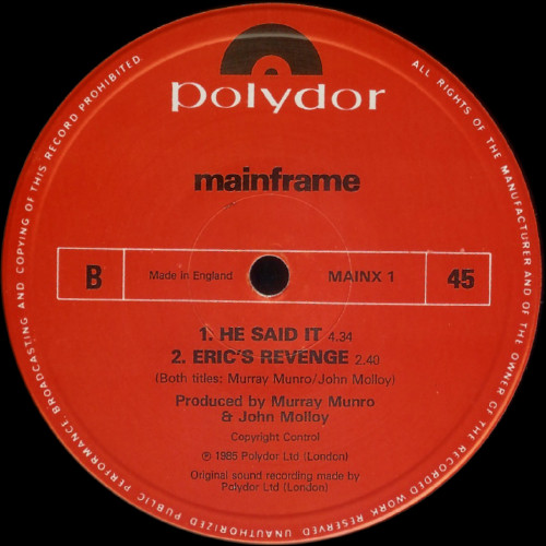 Mainframe - 5 Minutes | Polydor (MAINX 1) - 4