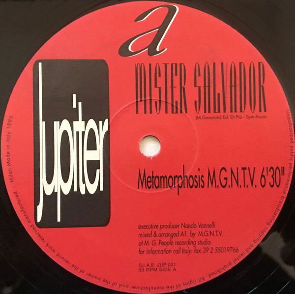 Mister Salvador - Metamorphosis | Jupiter Records (JUP 001)