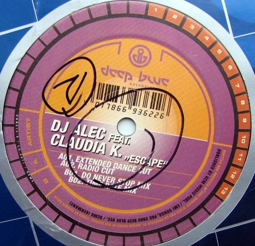 DJ Alec Feat. Claudia Kalla - Escape | Deep Blue Recordings (DBR013-6) - main