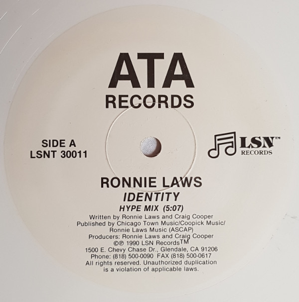 Ronnie Laws - Identity | LSN Records (LSNT 30011)