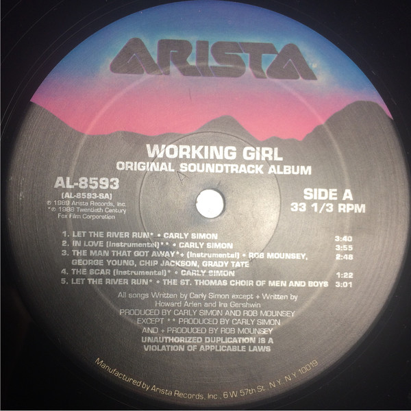 Original Soundtrack Album Working Girl