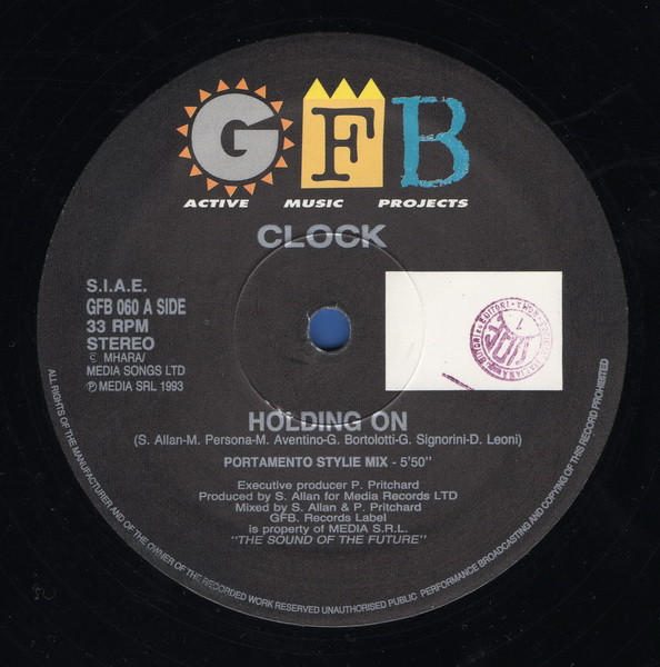Clock - Holding On | GFB Records (GFB 060) - 2
